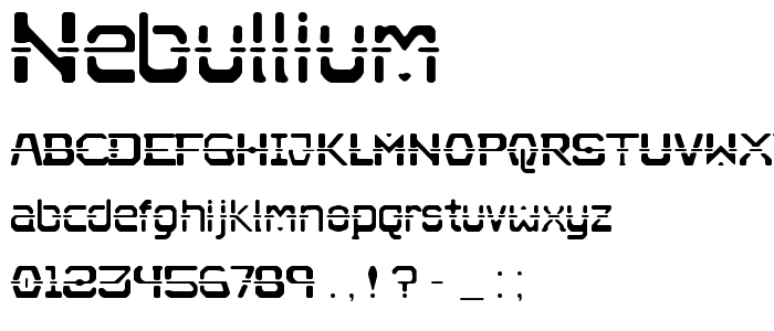 Nebullium   font